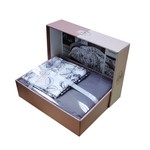 Постельное белье DO&CO LARNEL хлопковая фланель серый евро, фото, фотография