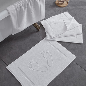 Набор ковриков для ванной 5 шт. Karna GRAVEL махра хлопок белый 50х70