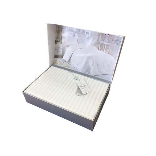 Постельное белье Maison Dor NEW RAILS хлопковый сатин-жаккард кремовый 1,5 спальный, фото, фотография