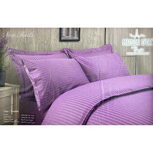 Постельное белье Maison Dor NEW RAILS хлопковый сатин-жаккард фиолетовый семейный