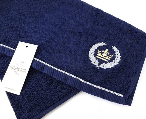 Полотенце для ванной Maison Dor PIERRE LOTI хлопковая махра синий 50х100, фото, фотография