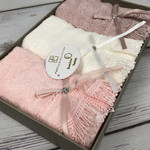 Подарочный набор полотенец-салфеток 3 шт. Pupilla VITA бамбуковая махра V1, фото, фотография