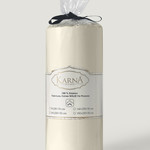Простынь на резинке Karna SOLID хлопковый сатин кремовый 160х200+30, фото, фотография