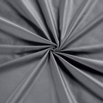 Простынь на резинке Karna SOLID хлопковый сатин тёмно-серый 180х200+30, фото, фотография