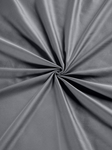Простынь на резинке Karna SOLID хлопковый сатин тёмно-серый 180х200+30, фото, фотография