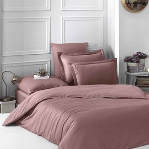 Постельное белье Karna LOFT хлопковый сатин грязно-розовый 1,5 спальный