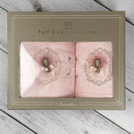 Набор полотенец для ванной в подарочной упаковке 2 пр. Pupilla LIZA бамбуковая махра V2, фото, фотография