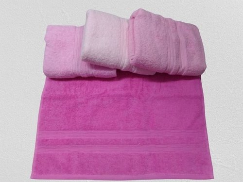 Набор полотенец для ванной 4 шт. Luzz CTN-35 хлопковая махра розовый 70х140, фото, фотография