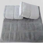 Набор полотенец для ванной 3 шт. Luzz MIC-1 хлопковая махра серый 50х90, фото, фотография