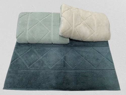 Набор полотенец для ванной 3 шт. Luzz MIC-2 хлопковая махра зеленый 50х90, фото, фотография