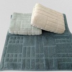 Набор полотенец для ванной 3 шт. Luzz MIC-3 хлопковая махра зеленый 50х90, фото, фотография