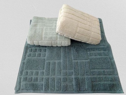 Набор полотенец для ванной 3 шт. Luzz MIC-3 хлопковая махра зеленый 50х90, фото, фотография