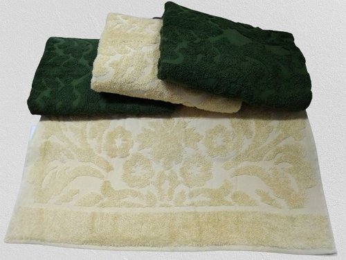 Набор полотенец для ванной 4 шт. Luzz SULTAN хлопковая махра зелено-желтый 50х90, фото, фотография
