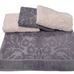 Набор полотенец для ванной 4 шт. Luzz SULTAN хлопковая махра розовый 70х140, фото, фотография