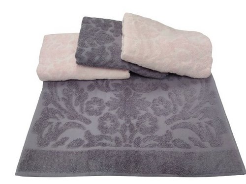 Набор полотенец для ванной 4 шт. Luzz SULTAN хлопковая махра розовый 70х140, фото, фотография