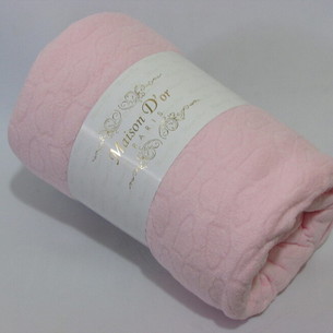 Простынь на резинке с наволочками Maison Dor JAKARLI хлопковая махра розовый 100х200+28