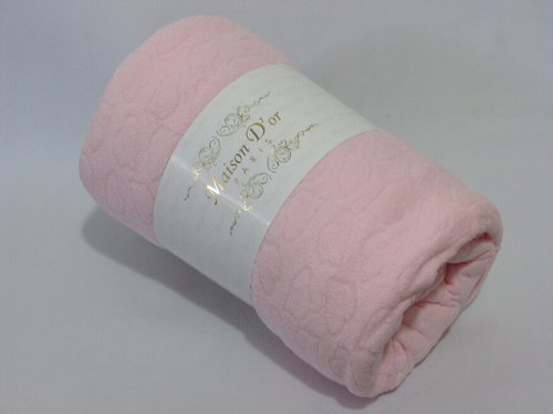 Простынь на резинке с наволочками Maison Dor JAKARLI хлопковая махра розовый 180х200+20, фото, фотография