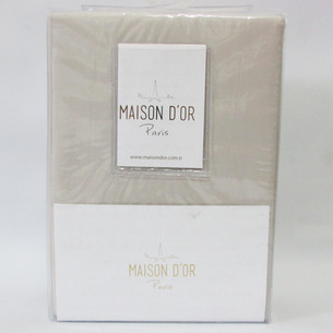 Простынь с наволочками Maison Dor DUZ SATIN хлопковый сатин бежевый 240х260