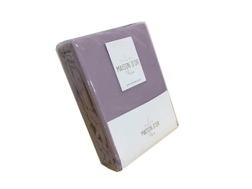 Простынь с наволочками Maison Dor DUZ SATIN хлопковый сатин фиолетовый 240х260, фото, фотография