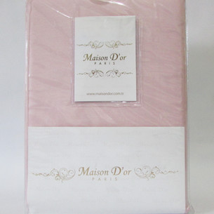 Простынь с наволочками Maison Dor DUZ SATIN хлопковый сатин грязно-розовый 240х260