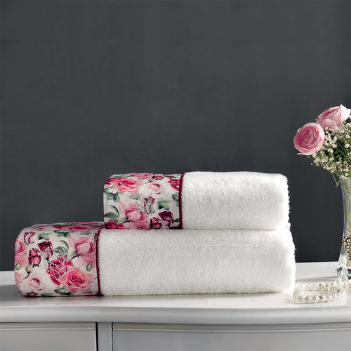 Подарочный набор полотенец для ванной 3 пр. + спрей Tivolyo Home AMORE хлопковая махра, фото, фотография