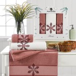 Подарочный набор полотенец для ванной 50х90(2), 70х140(1) Merzuka SIRIUS хлопковая махра тёмно-розовый, фото, фотография