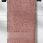 Полотенце для ванной Karna SOLID хлопковая махра грязно-розовый 90х180, фото, фотография