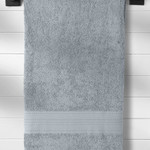 Полотенце для ванной Karna SOLID хлопковая махра серый 90х180, фото, фотография