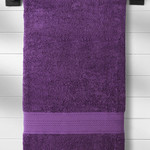 Полотенце для ванной Karna SOLID хлопковая махра фиолетовый 90х180, фото, фотография