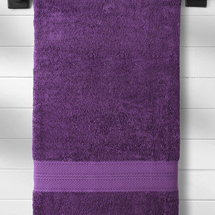 Полотенце для ванной Karna SOLID хлопковая махра фиолетовый 90х180