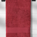 Полотенце для ванной Karna SOLID хлопковая махра красный 90х180, фото, фотография