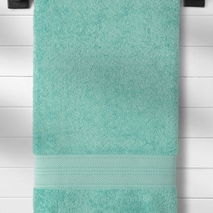Полотенце для ванной Karna SOLID хлопковая махра зелёный 90х180