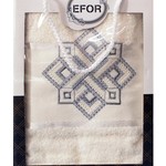 Полотенце для ванной в подарочной упаковке Efor хлопковая махра герб v4 кремовый 50х90, фото, фотография