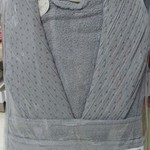 Халат мужской Pupilla FRIDA хлопковая махра серый XL, фото, фотография