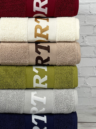 Набор полотенец для ванной 6 шт. Cestepe SPORT хлопковая махра 50х90, фото, фотография