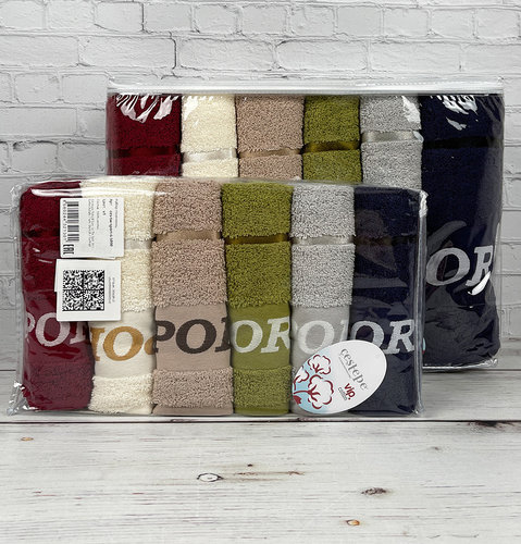 Набор полотенец для ванной 6 шт. Cestepe SPORT хлопковая махра 50х90, фото, фотография