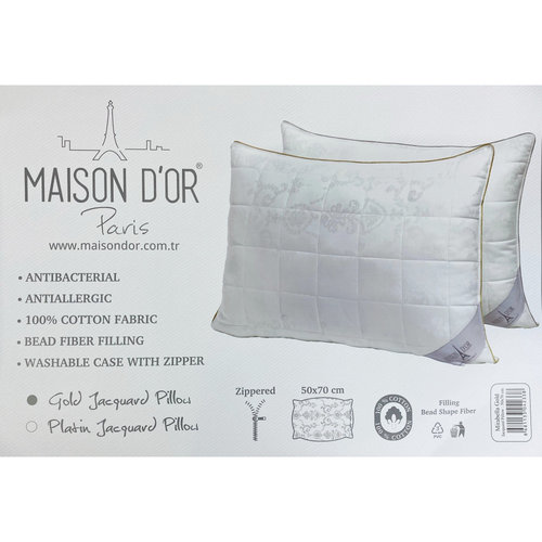 Подушка Maison Dor MIRABELLA микроволокно/хлопок серебро 50х70, фото, фотография