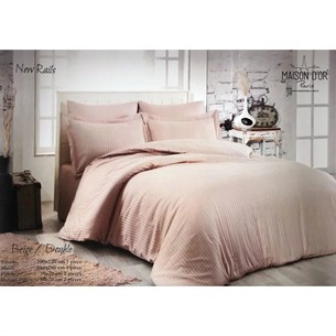 Постельное белье Maison Dor NEW RAILS хлопковый сатин-жаккард грязно-розовый 1,5 спальный