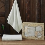 Подарочный набор полотенец для ванной 50х90, 70х140 Sofi De Marko KATIA хлопковая махра ментоловый, фото, фотография