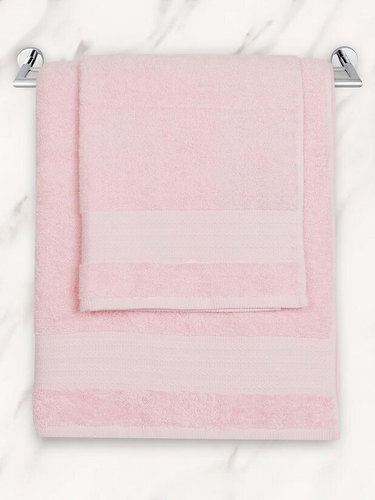 Полотенце для ванной Sofi De Marko ASHBY хлопковая махра розовый 50х70, фото, фотография