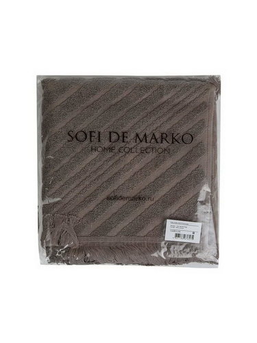 Полотенце для ванной Sofi De Marko EVAN хлопковая махра кофейный 70х140, фото, фотография