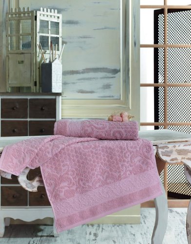 Полотенце для ванной Sofi De Marko ANJI хлопковая махра брусничный 70х140, фото, фотография