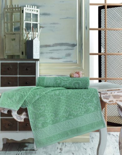 Полотенце для ванной Sofi De Marko ANJI хлопковая махра ментоловый 70х140, фото, фотография