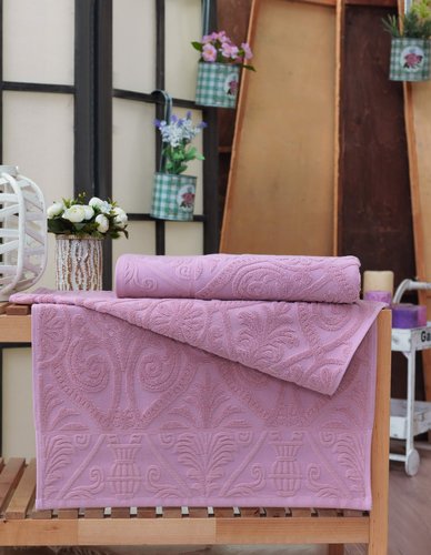 Полотенце для ванной Sofi De Marko FERZA хлопковая махра грязно-розовый 70х140, фото, фотография