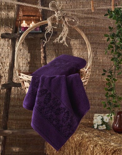 Полотенце для ванной Sofi De Marko GARLET хлопковая махра фолетовый 70х140, фото, фотография
