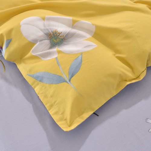 Постельное белье Sofi De Marko ЭМИ хлопковый сатин жёлтый 1,5 спальный, фото, фотография