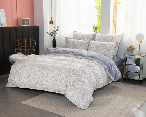 Постельное белье Sofi De Marko ВАЛЕНТИНА хлопковый сатин кремовый 1,5 спальный, фото, фотография