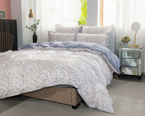 Постельное белье Sofi De Marko ВАЛЕНТИНА хлопковый сатин кремовый 1,5 спальный, фото, фотография