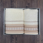 Набор полотенец для ванной в подарочной упаковке 50х90, 70х140 Cestepe DIMITRI хлопковая махра V4, фото, фотография