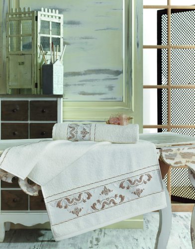 Полотенце для ванной Sofi De Marko VISTE хлопковая махра кремовый 70х140, фото, фотография